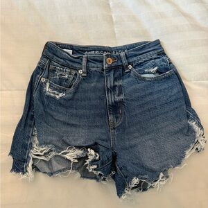 American Eagle Outfitters High-Rise Distressed Denim Shorts | Women’s 00